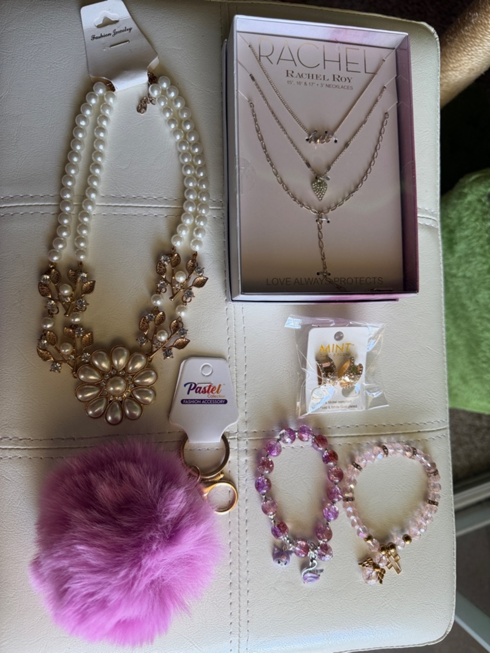 RACHEL Rachel Roy Gold Layered Necklace Set with Pearl Accents